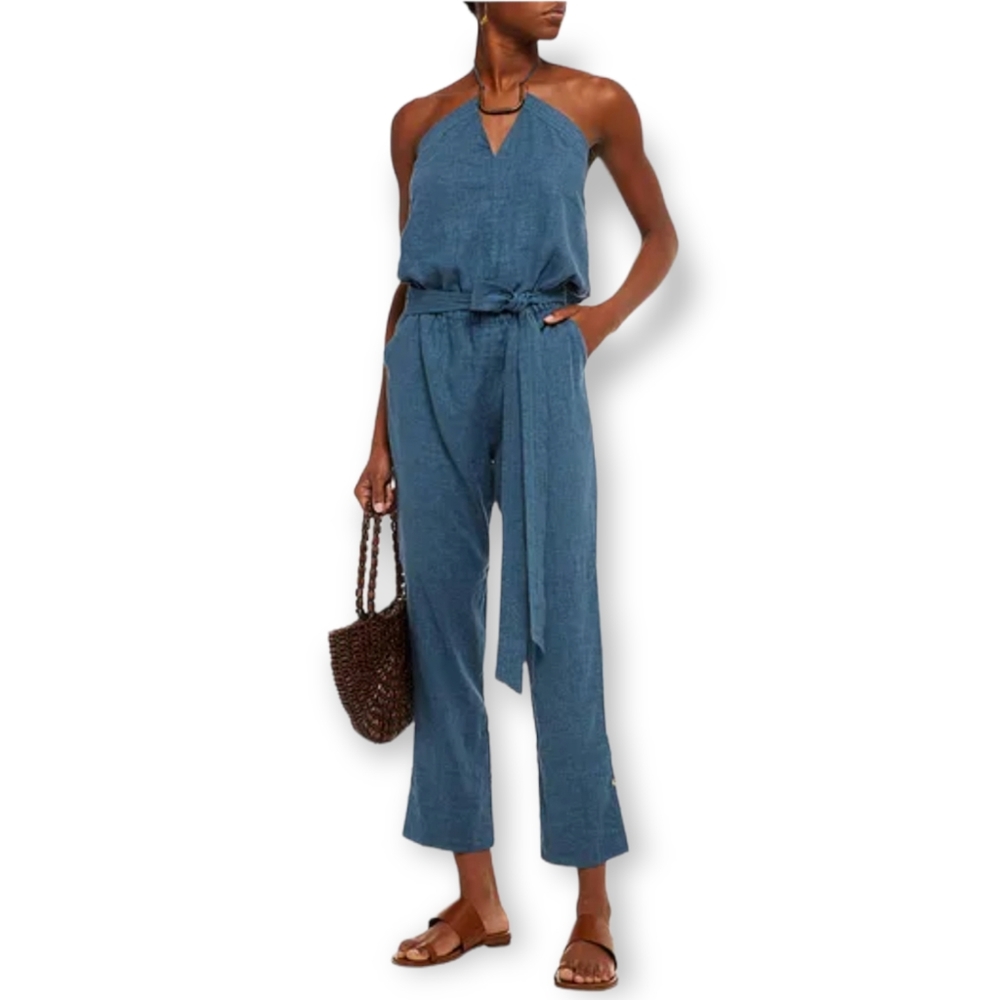 Vix Leopard Print Gold Hardware Jumpsuit